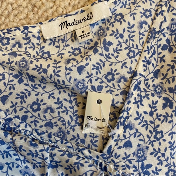 Madewell Blue Floral Ruffle Maxi Dress - Picture 6 of 7